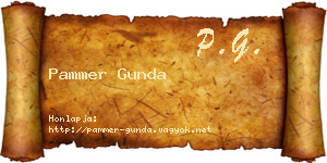 Pammer Gunda névjegykártya